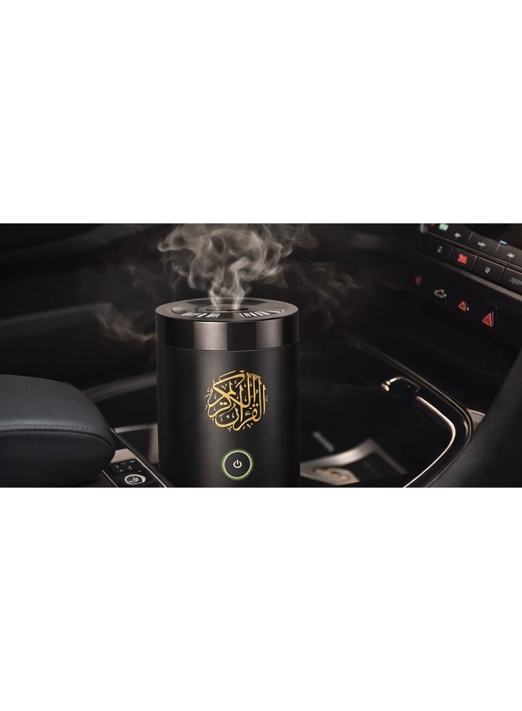 SQ-600 Car Bakhoor Device with Full Holy Quran Speaker, Bluetooth, App Control & Remote – Rechargeable Portable Incense Burner for Car - Image 3